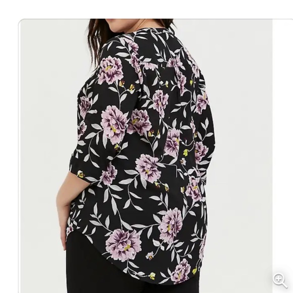 Torrid Floral Harper Georgette Pullover Tunic - Picture 9 of 9